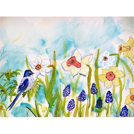 Betsy Drake Betsy Drake DM167 Bird & Daffodil Doormat 18 x 26 DM167